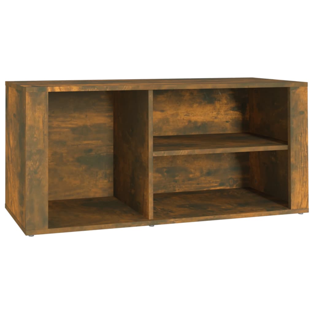 Scarpiera Rovere Fumo 100x35x45 Cm In Legno Multistrato - Image 2