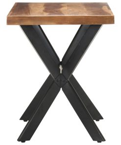 Tavolo Da Pranzo 120x60x75 Cm Legno Massello Con Finitura Ambra