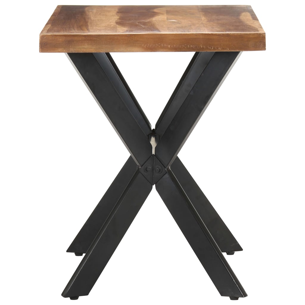 Tavolo Da Pranzo 120x60x75 Cm Legno Massello Con Finitura Ambra