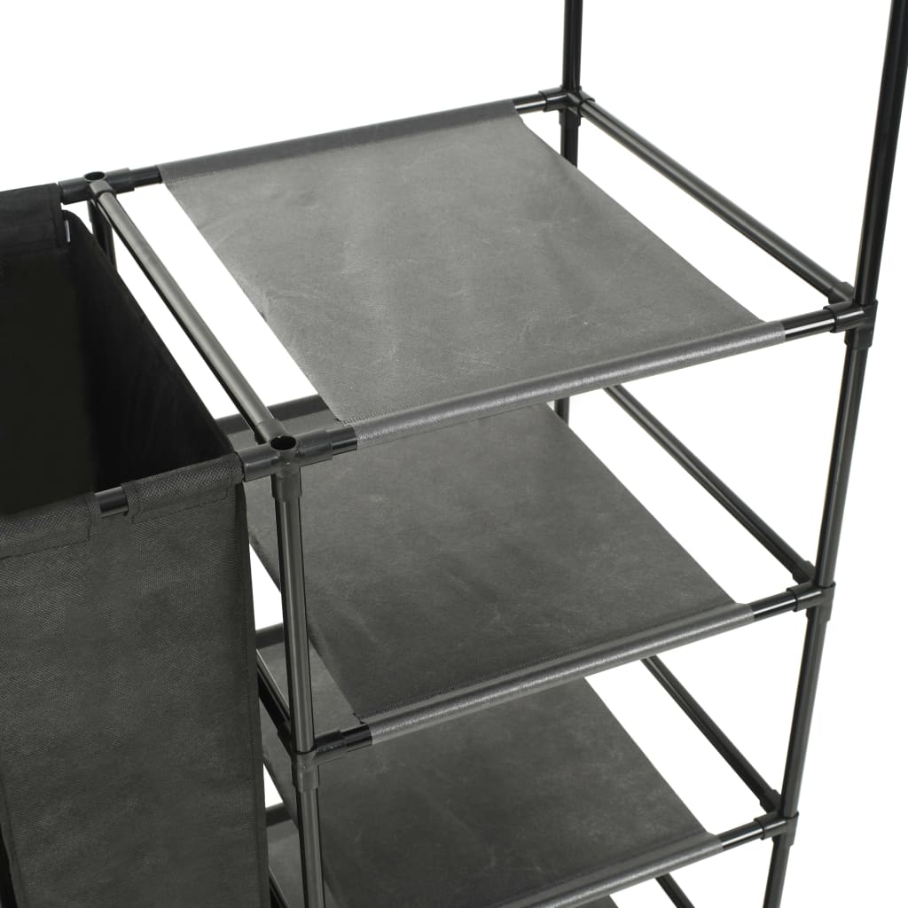 Appendiabiti Acciaio E Tessuto Non Tessuto 87x44x158 Cm Nero
