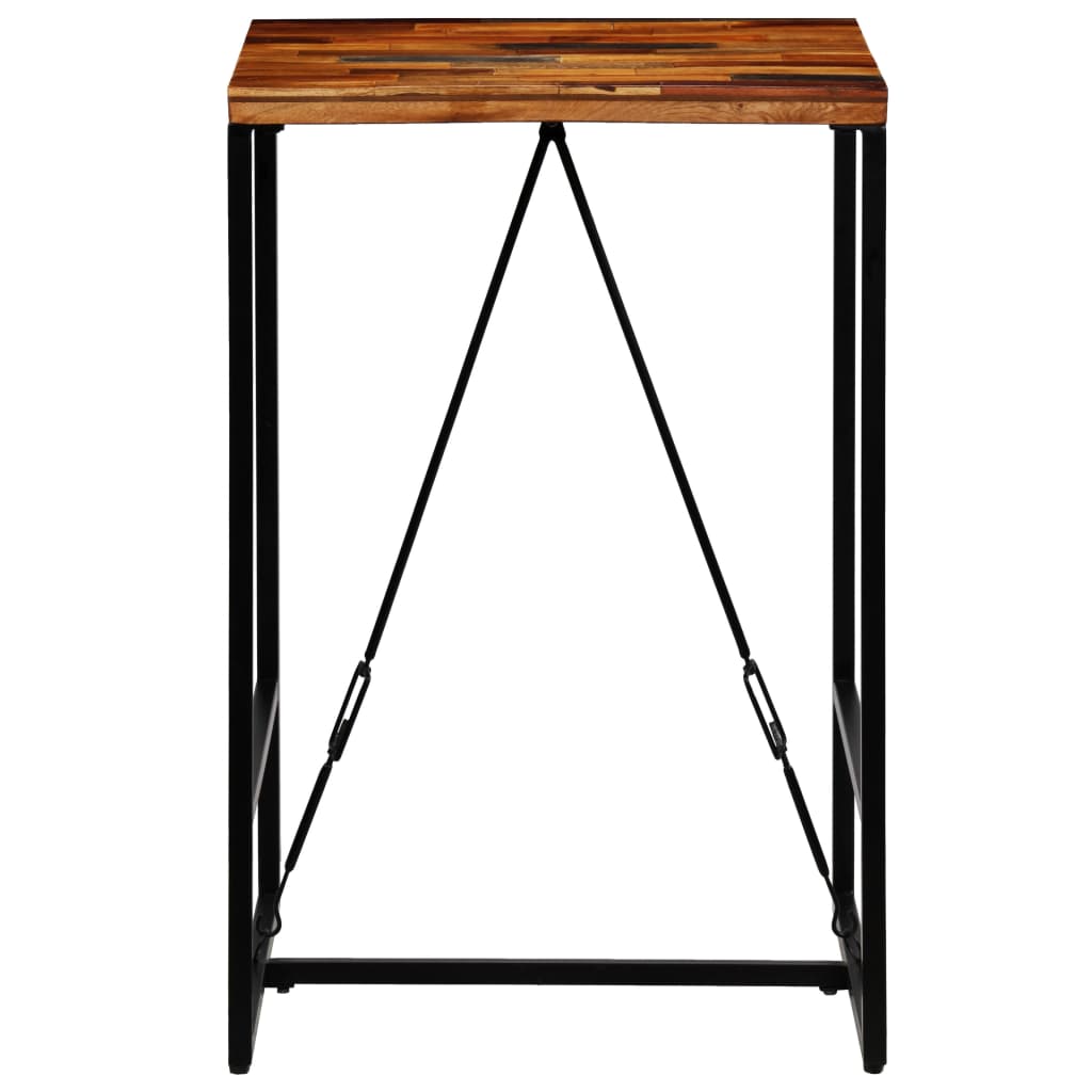 Tavolino Da Bar In Legno Massello Di Recupero 70x70x106cm