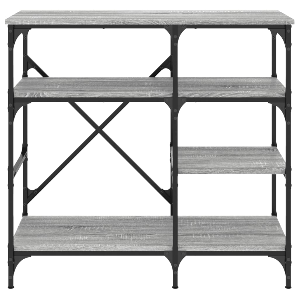 Mobile Cucina Grigio Sonoma 90x40x84 Cm Multistrato E Metallo