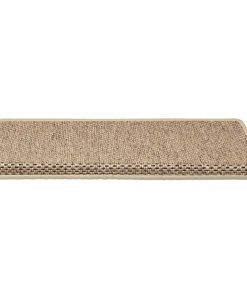 Tappeti Autoadesivi Scale Aspetto Sisal 15 Pz 65x21x4 Cm Sabbia