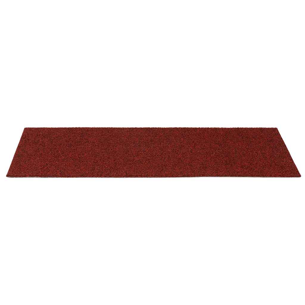 Tappetini Per Scale Autoadesivi 15 Pz 60x25 Cm Bordeaux Rosso Rettangolari - Image 3