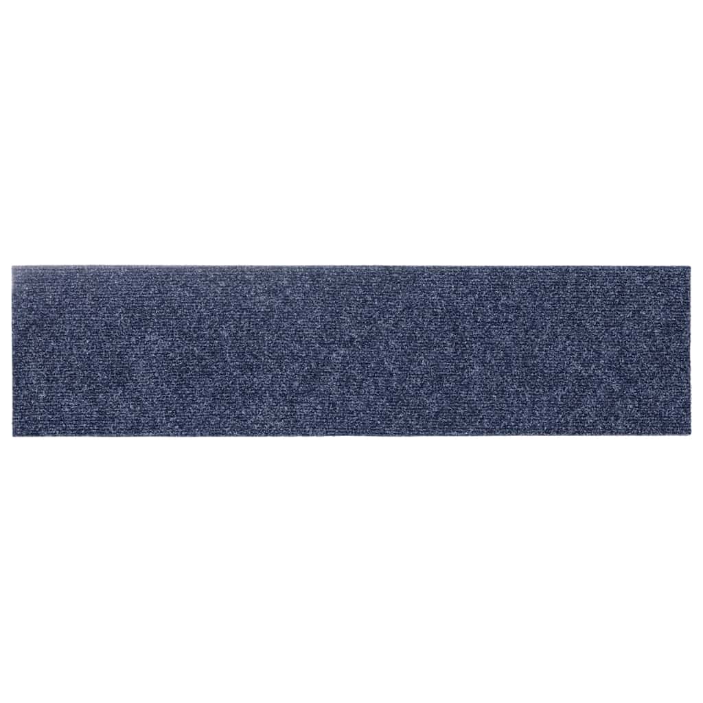 Tappetini Per Scale Autoadesivi 15 Pz 76x20 Cm Grigio Blu Rettangolari - Image 4