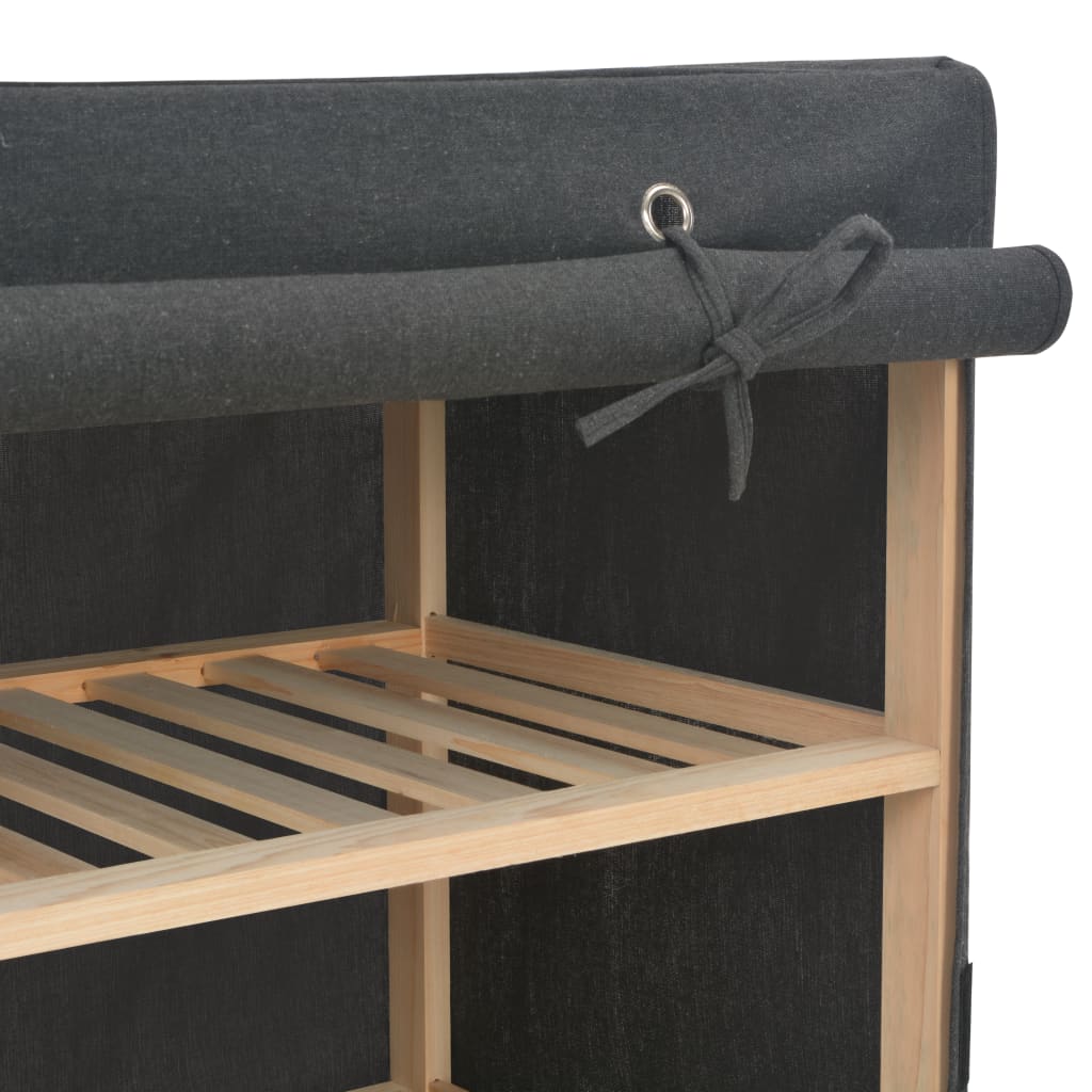 Scarpiera Con Rivestimento Grigia 79x40x80 Cm In Tessuto - Image 6