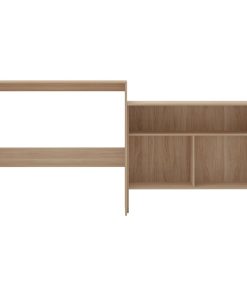 Tavolo Da Bar Con 2 Piani D'appoggio Rovere 130x40x120 cm
