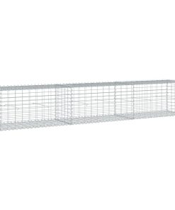Cesto Gabbione Con Copertura 300x50x50 Cm Ferro Zincato
