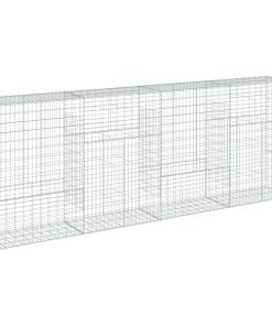 Cesto Gabbione Con Copertura 400x50x150 Cm In Ferro Zincato