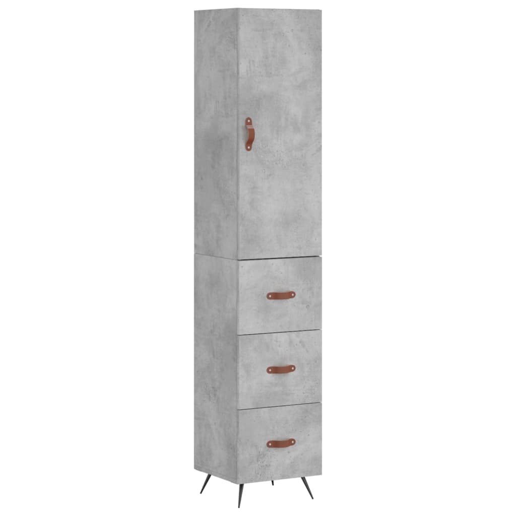 Credenza Grigio Cemento 34,5x34x180 Cm In Legno Multistrato - Image 6
