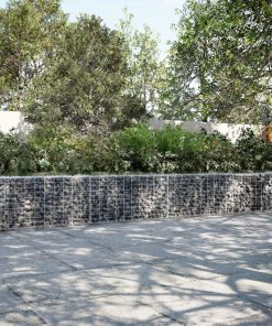 Cesto Gabbione Con Copertura 1000x50x50 Cm In Ferro Zincato