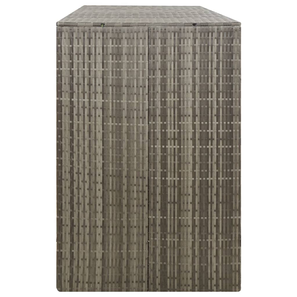 Copribidone Triplo Grigio 207x80x117 Cm In Polyrattan - Image 5