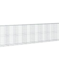 Cesto Gabbione Con Copertura 800x100x200 Cm In Ferro Zincato