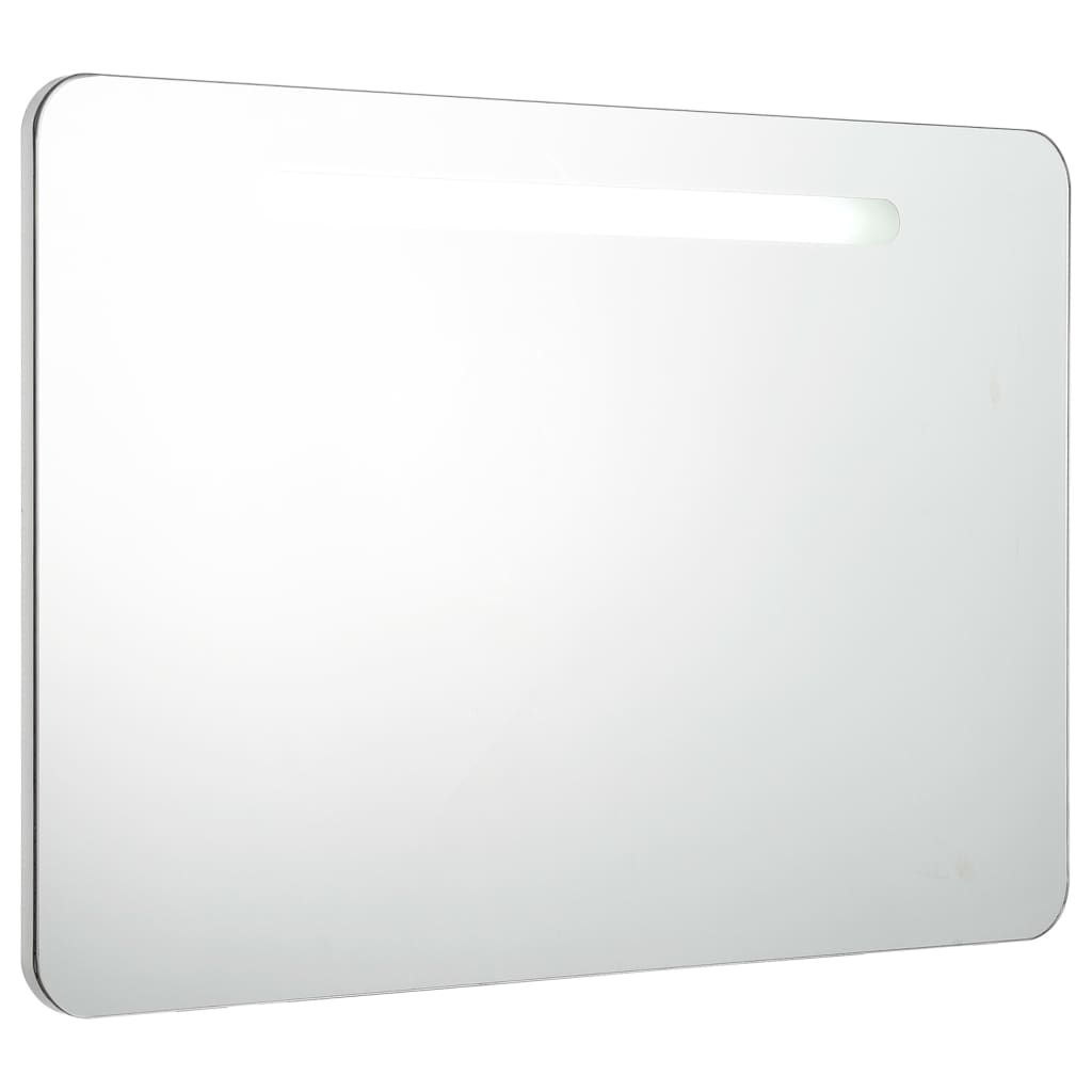 Armadietto Bagno Con Specchio E Led 80x9,5x55 cm