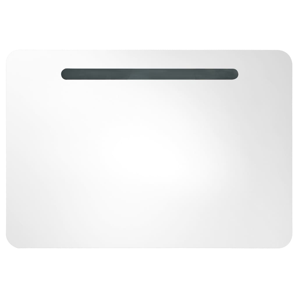 Armadietto Bagno Con Specchio E Led 80x9,5x55 cm - Image 2