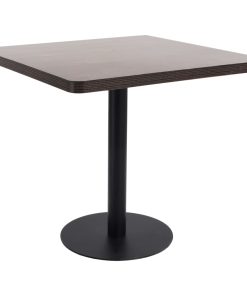 Tavolo Da Bistrò Marrone Scuro 80x80 Cm In Mdf