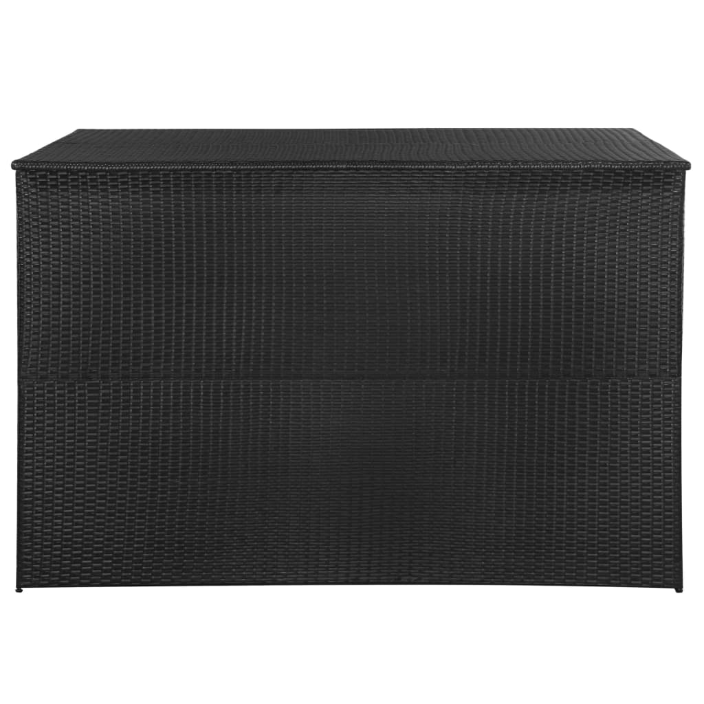 Baule Da Giardino Nero 150x100x100 Cm In Polyrattan - Image 4