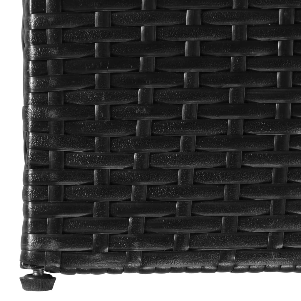 Baule Da Giardino Nero 150x100x100 Cm In Polyrattan - Image 3