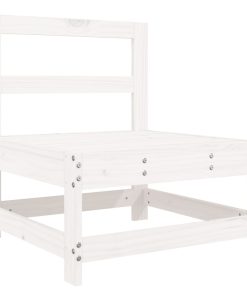 Divani Centrali Da Giardino 2 Pz Bianchi Legno Massello Di Pino