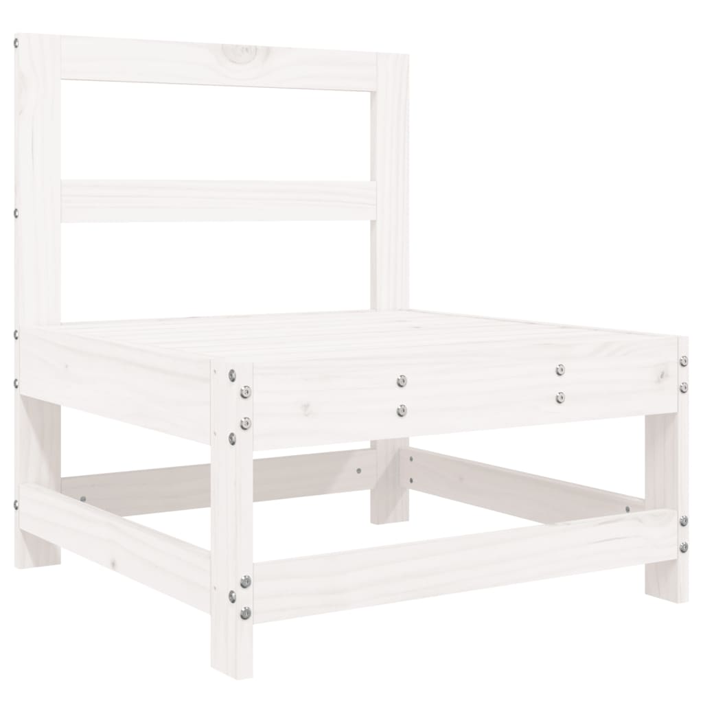 Divani Centrali Da Giardino 2 Pz Bianchi Legno Massello Di Pino