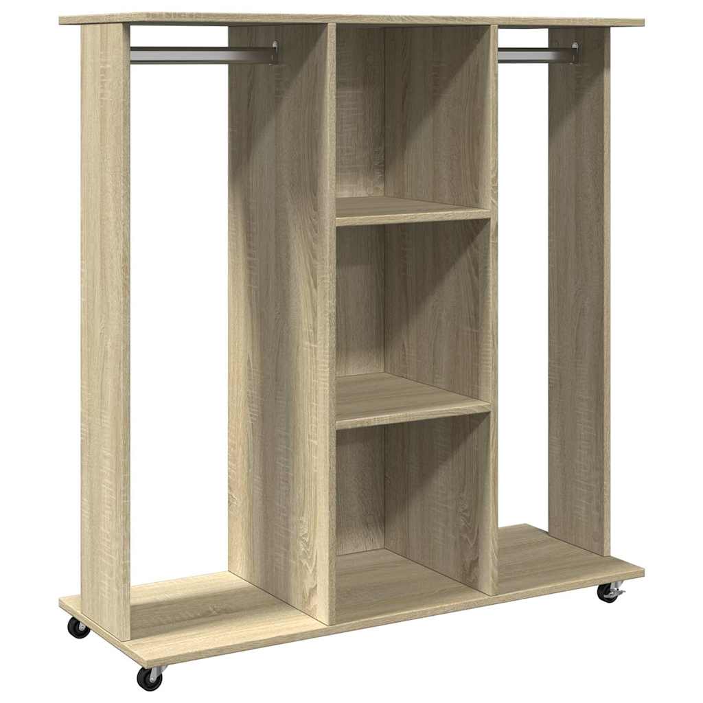 Armadio Con Ruote Rovere Sonoma 102x38x110 Cm Legno Multistrato
