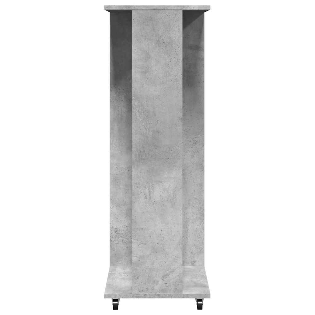 Armadio Con Ruote Grigio Cemento 102x38x110cm Legno Multistrato - Image 3