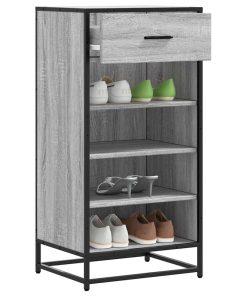Scarpiera Grigio Sonoma 48x38x97,5 Cm In Legno Multistrato