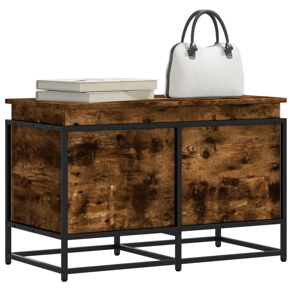 Contenitore Con Coperchio Rovere Fumo 80x40x51,5cm Truciolato - Image 2