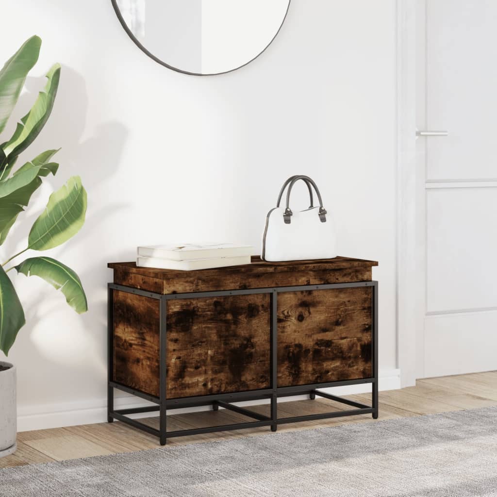 Contenitore Con Coperchio Rovere Fumo 80x40x51,5cm Truciolato - Image 4