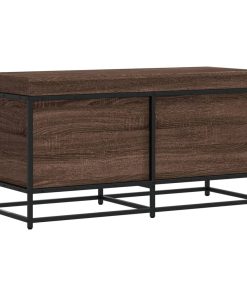 Contenitore Con Coperchio Rovere Marrone 100x40x51,5 Truciolato