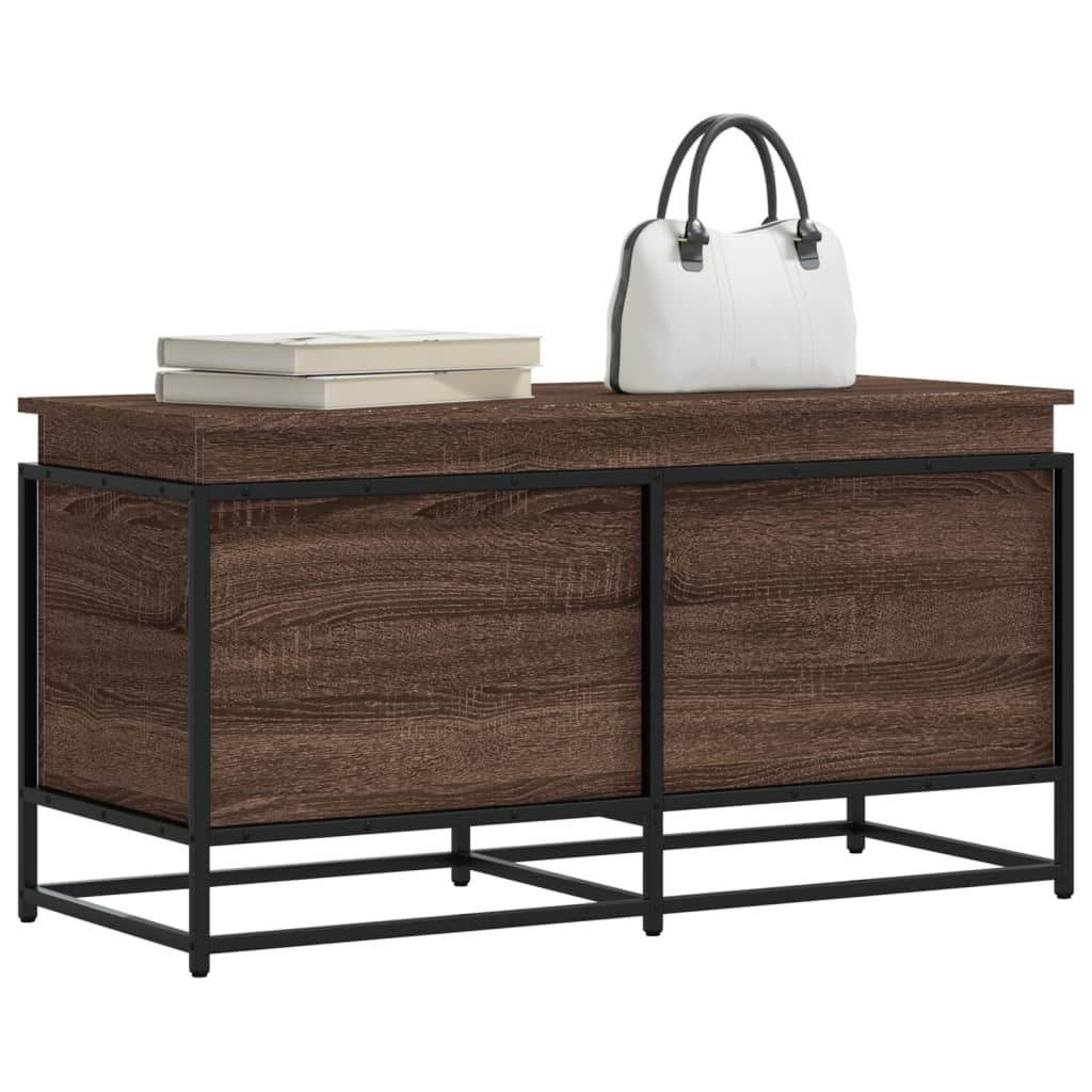 Contenitore Con Coperchio Rovere Marrone 100x40x51,5 Truciolato - Image 3