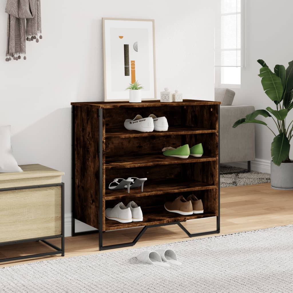 Scarpiera Rovere Fumo 80x38x78 Cm In Truciolato