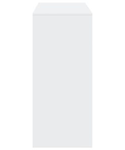 Tavolo Bar Con Ripiano Bianco 124x46x103,5 Cm In Truciolato