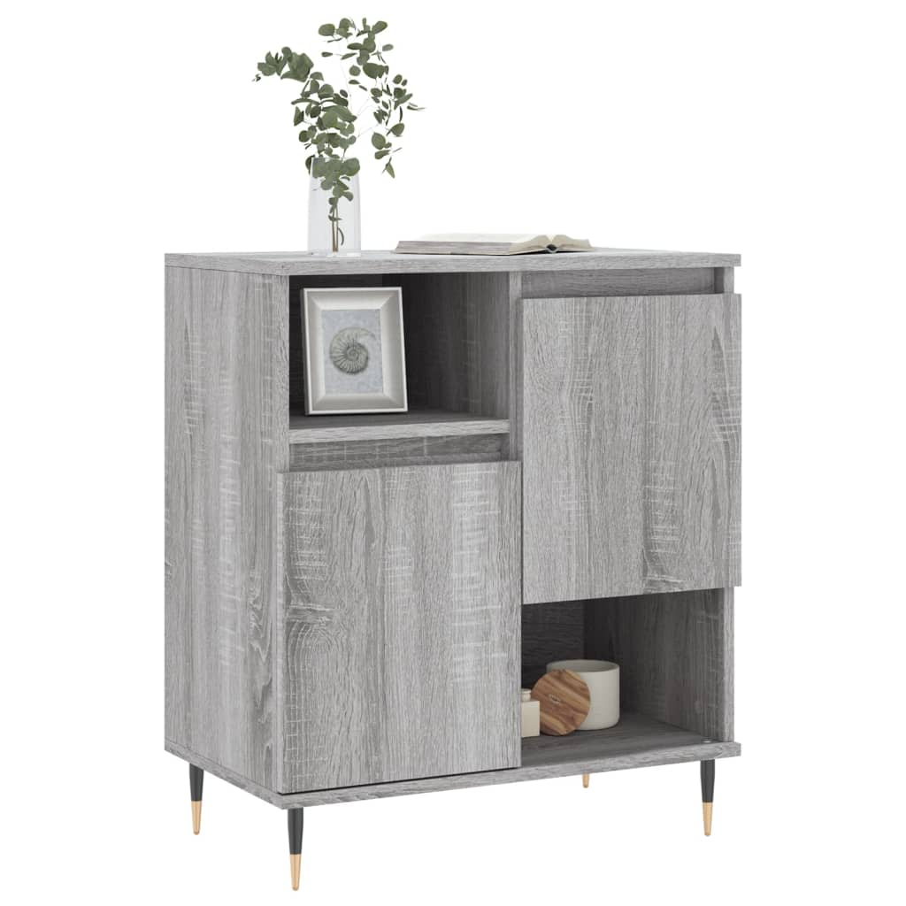 Credenza Grigio Sonoma 60x35x70 Cm In Legno Multistrato