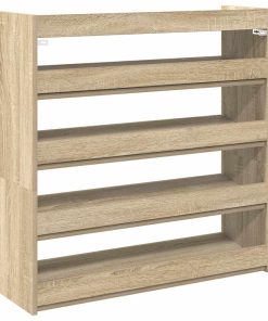 Scarpiera Rovere Sonoma 80x25x81 Cm In Legno Multistrato