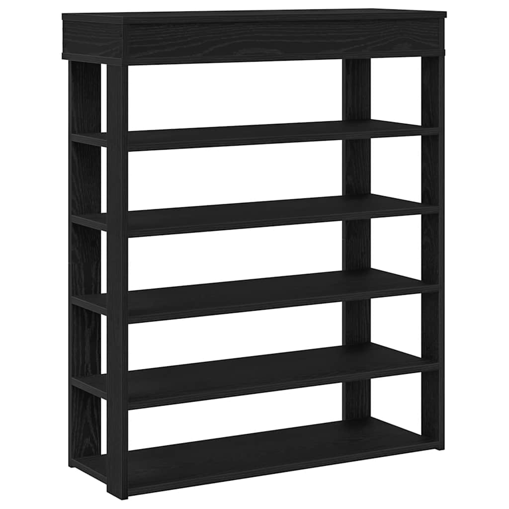 Scarpiera Nera 80x30x98 Cm In Legno Multistrato