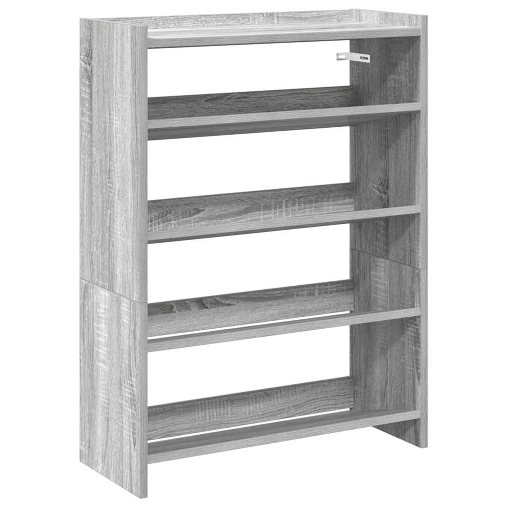 Scarpiera Grigio Sonoma 60x25x81 Cm In Legno Multistrato