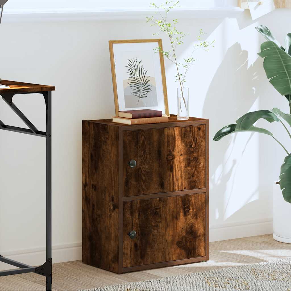 Libreria Rovere Fumo 40x24x52 Cm In Legno Multistrato