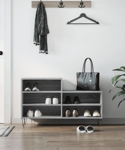 Scarpiera Grigio Sonoma 102x36x60 Cm In Legno Multistrato