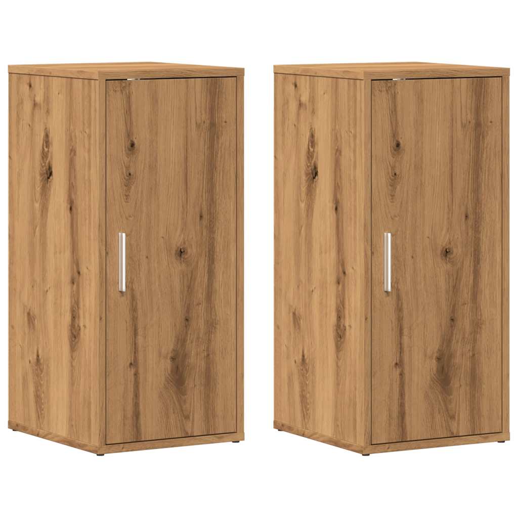 Scarpiere 2 Pz Rovere Artigianale 32x35x70 Cm In Truciolato