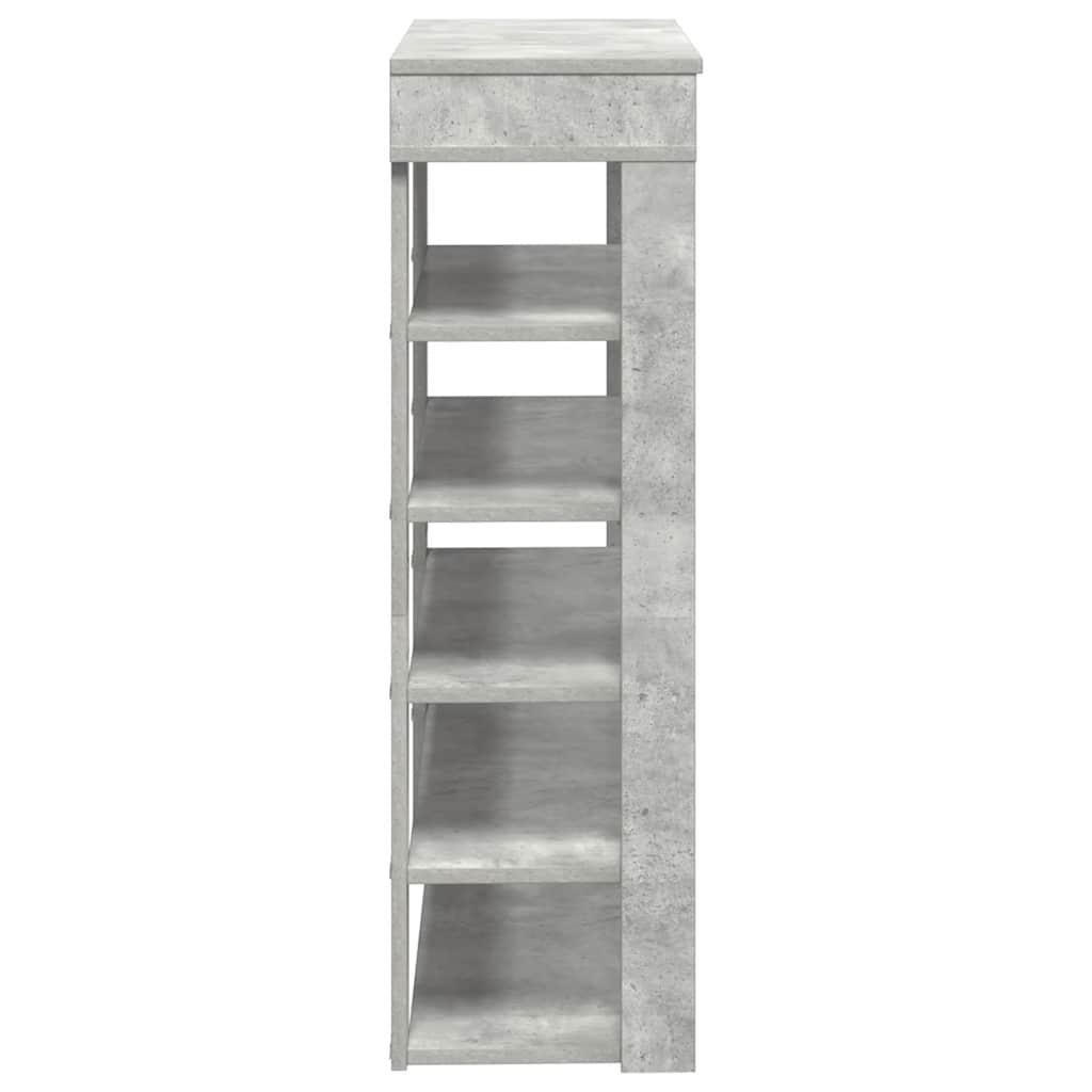 Scarpiera Rovere Cemento 80x30x98 Cm In Legno Multistrato - Image 6