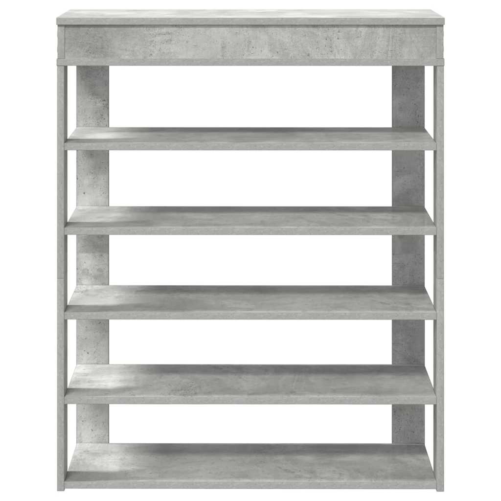 Scarpiera Rovere Cemento 80x30x98 Cm In Legno Multistrato - Image 5