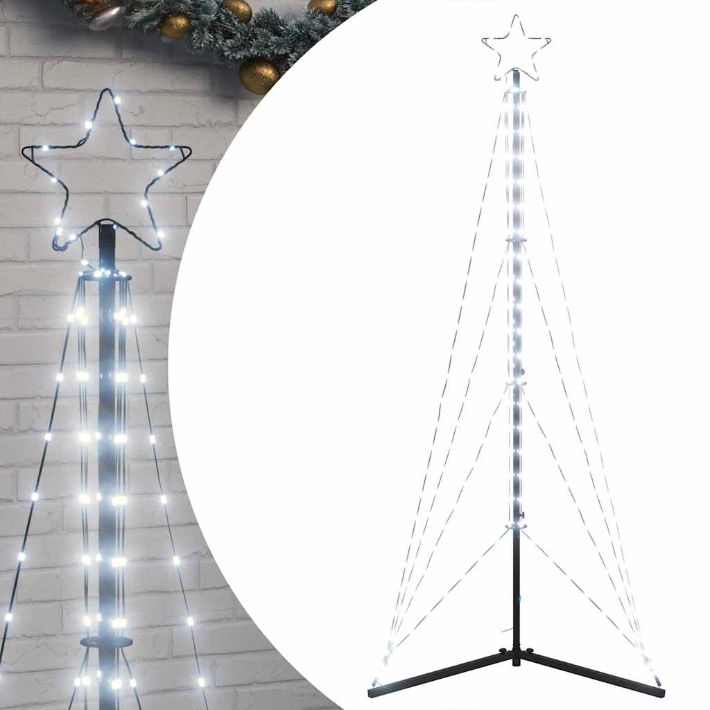 Albero Di Natale A Led 363 Led Bianco Freddo 182 cm