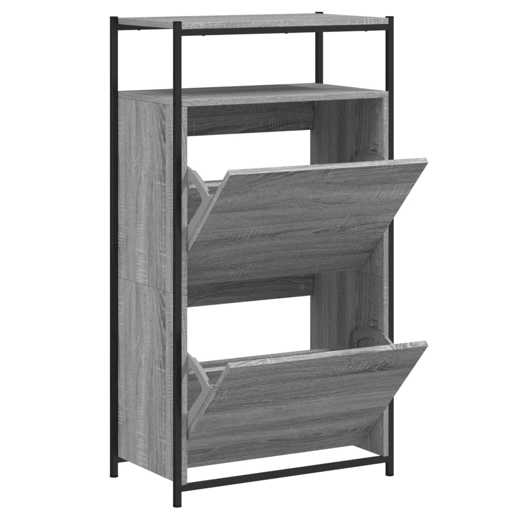 Scarpiera Grigio Sonoma 60x34x112 Cm In Legno Multistrato - Image 5