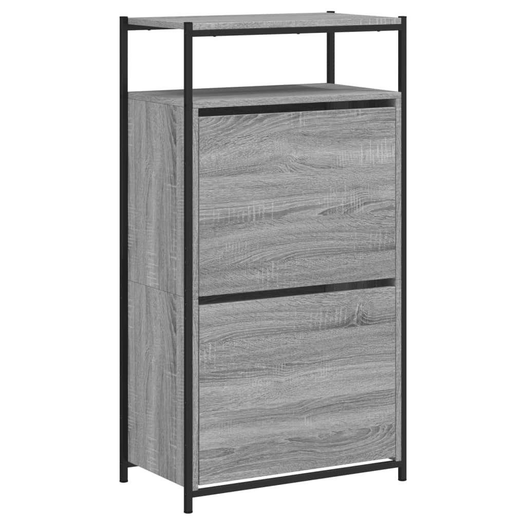 Scarpiera Grigio Sonoma 60x34x112 Cm In Legno Multistrato - Image 3