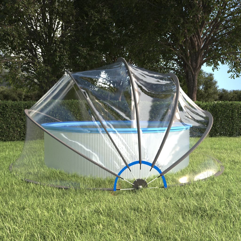 Cupola Per Piscina Rotonda 467x234 Cm Pvc