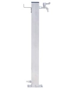 Colonna D'acqua Da Giardino 60 Cm Acciaio Inox Quadrato