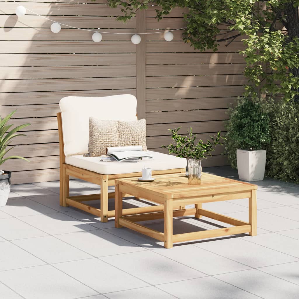 Divano Da Giardino Con Cuscini In Legno Massello Acacia