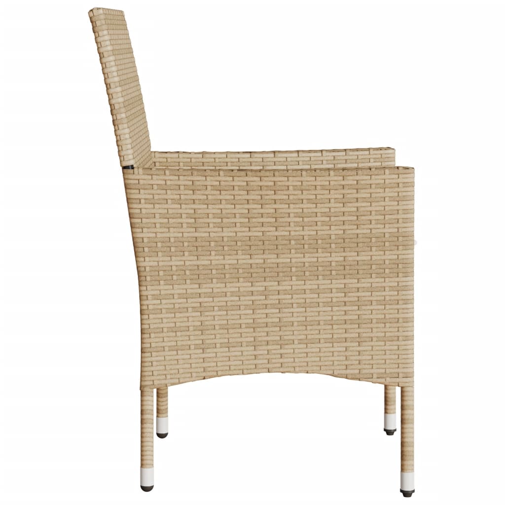 Sedie Da Giardino Con Cuscini 2 Pz Beige In Polyrattan - Image 5