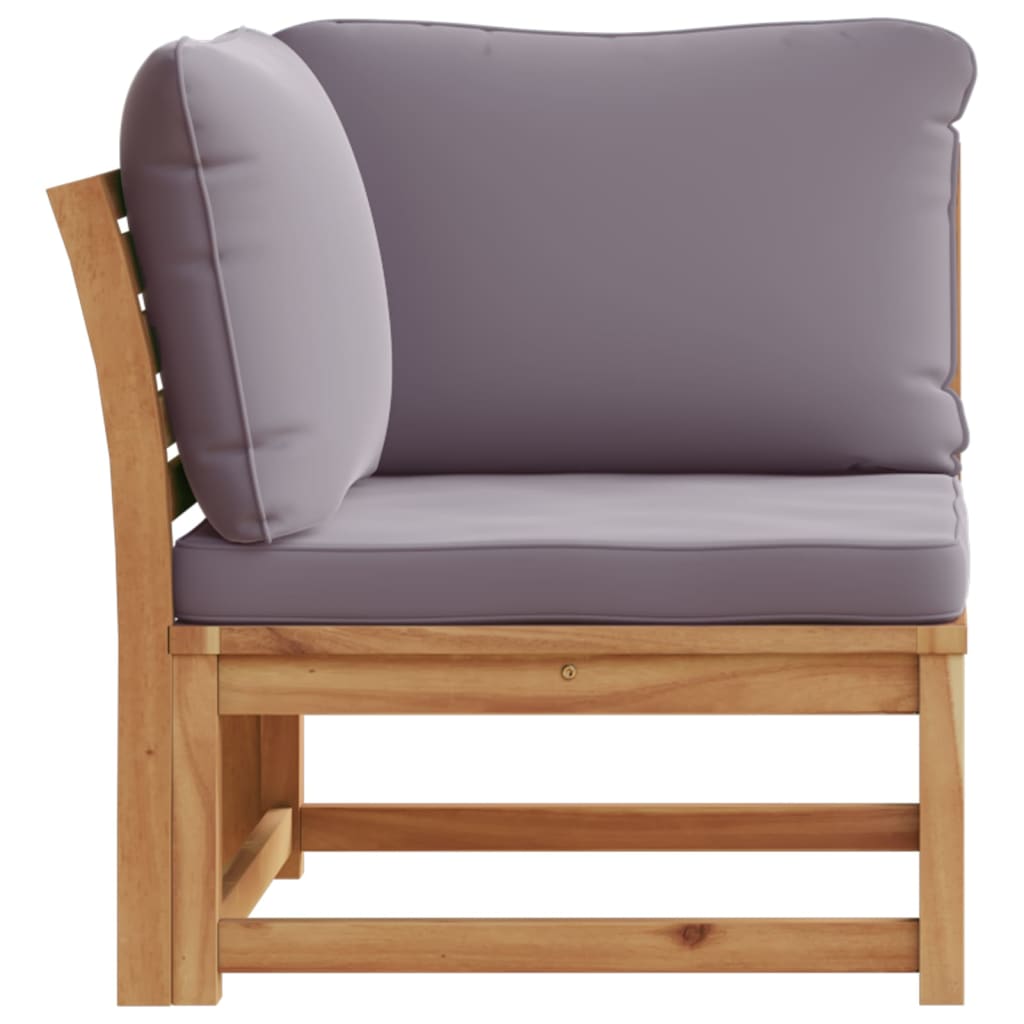 Divano Angolare Giardino Con Cuscini 73x73x65cm Massello Acacia